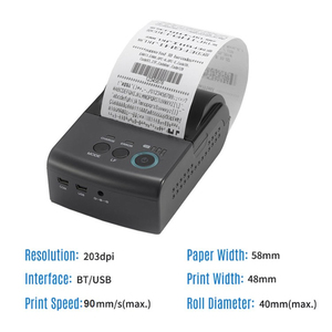 ER-58A Máy In Hóa Đơn Nhiệt Mini Kết Nối Điện Thoại Di Động/Máy Tính Bảng Qua BT Để In Hóa Đơn Doanh Nghiệp - Product Image 2