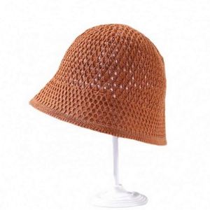 Sombrero de pescador de punto calado para mujer, estilo cubo, transpirable, de malla tejida, personalizado, para verano - Product Image 3