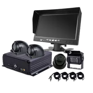 4通道车载摄像机监视器Cmsv6系统mdvr硬盘总线卡车移动数字录像机套件