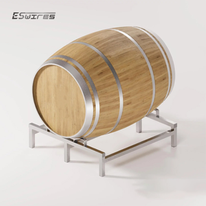 Support à vin simple en fût de Bordeaux personnalisé, surface antidérapante compatible - Product Image 1