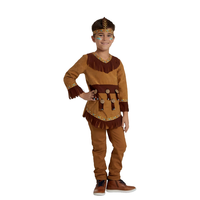 Ensemble de costumes de style tribal pour enfants, haut à manches longues, pantalon et bandeau, costumes de scène pour jeux de rôle, déguisements