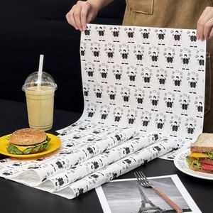 Food Grade Biodegradable Eco-Friendly Disposable Coated Custom Logo Food <b>Paper</b> Bag Waterproof Handheld Packet for Snack Shops - Product Image 1