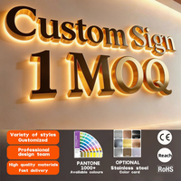 Enseigne lumineuse OEM personnalisée pour entreprise, signalétique LED rétroéclairée, lettres LED pour magasin, enseignes LED pour commerce