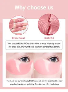 LANBENAローズハイドラジェルアイマスクふくらんでいる目を取り除くオリジナルの栄養修理コラーゲンアイパッチマイクロ分子明るい女性の肌