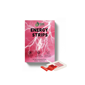 Tiras Energéticas con Etiqueta Personalizada, Tiras Orales de Metilcobalamina B12 y Vitamina B6, Equilibran el Estado de Ánimo y Apoyan la Energía, Tiras Orales de Biotina - Product Image 1