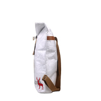 Sac à dos écologique FOCUS, impression personnalisée, logo personnalisé, écologique, imperméable, à enroulement, en Tyvek, sac à dos promotionnel en papier