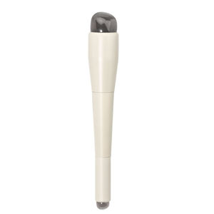 Pinceau à lèvres professionnel double embout en silicone souple avec manche en bois et virole en aluminium, végétalien et écologique, pour le maquillage et le correcteur - Product Image 5