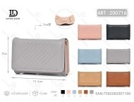 Portafoglio da donna a tre ante medio in pelle PU multifunzionale per uso quotidiano - Product Image 1