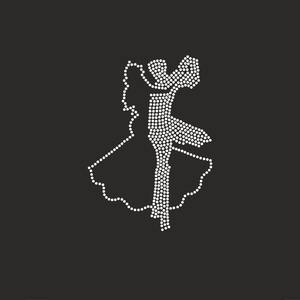 Pom-pom girl personnalisé cristal conception gymnastique strass transfert Hotfix fer à repasser danse <span class=keywords><strong>pose</strong></span> modèle verre chaud matériel - Product Image 2