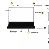 Écran de projection motorisé de 120 pouces, écran de projection debout, écran de projecteur électrique