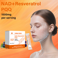 Complément Liquide OEM NAD+ Resvératrol PQQ pour l'Énergie Adulte, la Réparation ADN, la Défense Anti-Âge et l'Amélioration des Fonctions Cérébrales - Durée 24 Mois
