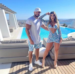Ensemble <span class=keywords><strong>de</strong></span> maillots <span class=keywords><strong>de</strong></span> <span class=keywords><strong>bain</strong></span> pour couples, 2 pièces, imprimé léopard rayé personnalisé, tendance, pour <span class=keywords><strong>homme</strong></span> et femme, short <span class=keywords><strong>de</strong></span> plage pour <span class=keywords><strong>homme</strong></span> - Product Image 5