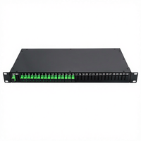 Splitter Fiber PLC DIMAN 33-Port 1x32 2x16 Optik Drawer 1U 19 Rack Mount dengan Konektor SC-APC GPRS FTTX