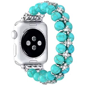 Correa de Pulsera de Perlas para Reloj 8 Ultra para Mujer, Aleación de Zinc, Joyería, Correa Elástica con Cuentas para Reloj Inteligente - Product Image 1