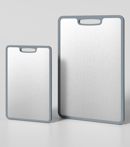 JOUYI 304 Stainless Steel Anti-Slip <strong>Antibacterial</strong> Cutting Board Household Chopping Board TPE <strong>Silicone</strong> Edging for Kitchenware - Product Image 3