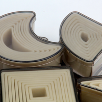 Ensemble de découpoirs à biscuits en nylon, formes rondes, carrées, en cœur et en étoile, moule à biscuits, outils de décoration de gâteaux en pâte à sucre, découpoir pour pâte à dumplings