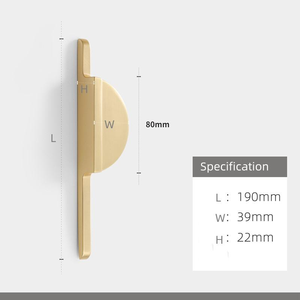 Modern Luxury Semicircle Cabinet Aluminum Drawer Pull <strong>Gold</strong> Black Kitchen Wardrobe Dresser Pulls Interior <strong>Door</strong> Handles - Product Image 6