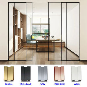 Fábrica personalizado alumínio liga porta deslizante vidro engrossado deslizante alumínio porta estilo 8 roda porta deslizante - Product Image 4