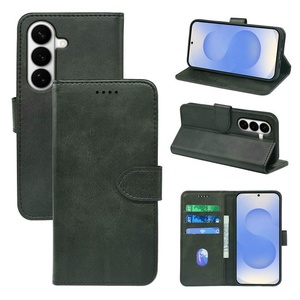 Per Samsung <span class=keywords><strong>S22</strong></span> S23 S24 S25 S26 <span class=keywords><strong>Plus</strong></span> Edge Ultra, Custodia a Portafoglio alla Moda con Slot per Carte, in Pelle PU, Cover Posteriore per Cellulare, Nera - Product Image 1