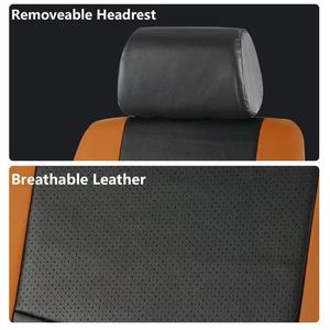 Fundas de Asiento de Coche Universales de Piel Sintética PU para las Cuatro Estaciones, Estilo Hombro, Juego de 2/4/9 Piezas, Ajuste Estándar, Mercado <span class=keywords><strong>Libre</strong></span> - Product Image 4