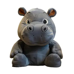 Hot Selling OEM ODM Custom Logo Cute Design Plush Hippo Stuffed Animals Plush Toys