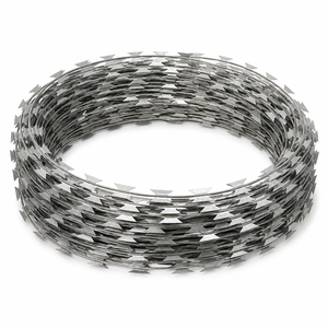 Alambre de púas tipo concertina de 450 mm y 500 mm, galvanizado en caliente, para barrera de seguridad - Product Image 2
