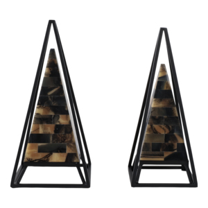 Sculture Decorative a Forma di Piramide in Ferro e Resina per Soggiorno, Ufficio, Bagno, Scaffale e Tavolino da Caffè - Product Image 4