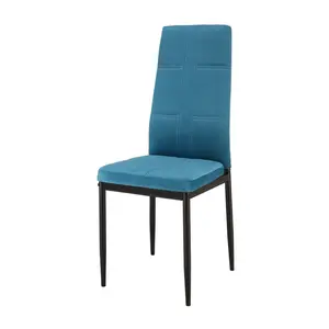 Hoge Kwaliteit Blauw Fluweel Goedkope Eetkamerstoelen