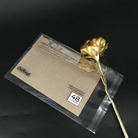 Sacs cadeaux transparents en OPP avec impression de logo personnalisée, emballage DIY, sac en polyéthylène pour présentation en magasin