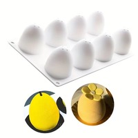 3D siliconen mal fondant siliconen mal chocolade reep mal siliconen mallen voor decoratie paasei 8 holtes mousse cake DIY ook