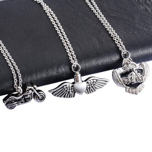 Collier pendentif urne en acier inoxydable pour cendres avec conteneur, bijou commémoratif pour homme, garçon, accessoires punk - Product Image 4