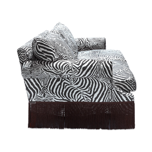 Divano di Lusso in Tessuto Stampa Zebra con Cuscini in Spugna, Moderno Divano a Tre Posti Imbottito con Stampa Animale, <span class=keywords><strong>Arredamento</strong></span> di Tendenza per Soggiorno - Product Image 3