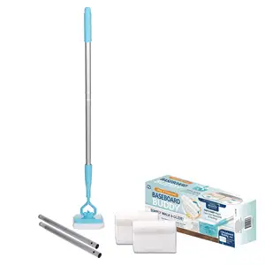 Long Aluminum Handle Baseboard & Molding Cleaning Tool Includes 3 5 pads