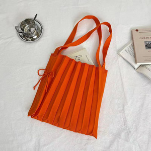 2024 Mùa xuân mùa hè dễ thương dệt kim phụ nữ Vai Túi Xách làm bằng tay đầy màu sắc ưa thích Boho borse Crochet xếp li túi xách - Product Image 4