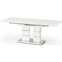 La table à manger de marbre de jambe d'acier inoxydable préside des ensembles de salle à manger