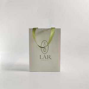Sac de shopping en papier blanc écologique de luxe KM avec logo imprimé personnalisable pour la promotion et l'emballage de bijoux/vêtements Cadeau - Product Image 3