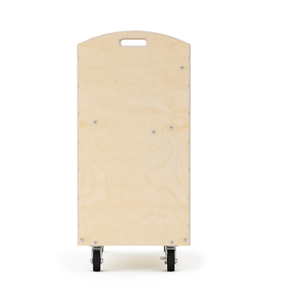 Montessori inspirasi rak buku perpustakaan 2-rak keranjang bergulir kayu dengan roda rak buku anak-anak keranjang penyimpanan buku anak-anak - Product Image 6