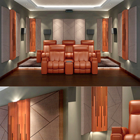 Panneaux muraux en fibre de verre, 20 pièces modernes, absorption sonore pour le cinéma à la maison, décoratifs, installation facile