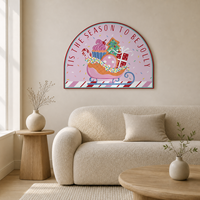 Cadre photo mural en alliage d'aluminium semi-circulaire de luxe pour la décoration murale de Noël à la maison
