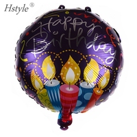 Ballons joyeux anniversaire en aluminium, fournitures de décoration de fête rond, à hélium, flottants en Mylar, livraison gratuite, 18 pouces, SBF130