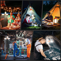 Linterna LED Portátil para Camping, IP65 Impermeable, Luz de Emergencia para Exteriores, Brillo Ajustable, Trípode, Función de Banco de Energía