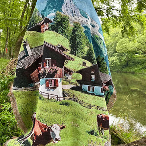 Plaid tissé Paysage <span class=keywords><strong>Montagne</strong></span> Moderne, Mélange Coton Polyester, Tapisserie à Pompons, pour Canapé et <span class=keywords><strong>Lit</strong></span>, Écologique, Décoration Bohème pour la Maison - Product Image 3