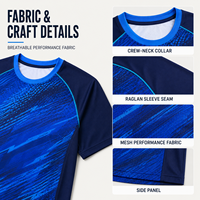 Kaos Latihan Basket Lengan Raglan Pria Custom Print Gradasi, Cepat Kering, Atletis, Lengan Pendek untuk Latihan Tim