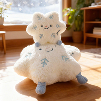 Peluche flocon de neige simulé, design animal mignon, doublure en maille de polyester super douce, cadeau de Noël, vente en gros directe d'usine
