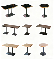 Table à manger moderne avec plateau en marbre et dalle de roche pour restaurant, fast-food, café, salon de thé, snack-bar, ensembles de tables et de chaises