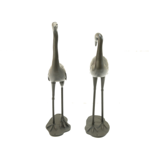 ยืนหล่อรูปปั้นเครนอลูมิเนียมสำหรับสวน - Product Image 4