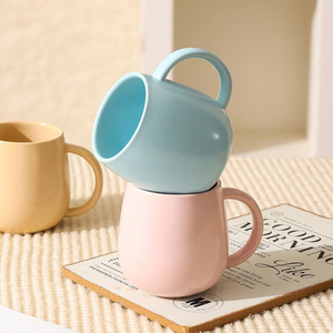 Tazza in Ceramica Opaca Stile Nordico Color Macaron, Minimalista e Arrotondata, per <span class=keywords><strong>Caffè</strong></span> e Tè, per Casa e Ufficio - Product Image 2