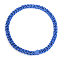 Chaîne cubaine en acier inoxydable arc-en-ciel de 13 mm, gros maillons, mode en gros, bracelet en acier inoxydable couleur macaron, bijoux