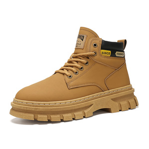 Nouvelles Bottes Montantes Homme Automne 2024 à Lacets – Style Britannique Tendance, Décontractées, Rehaussantes, Mi-mollet - Product Image 5