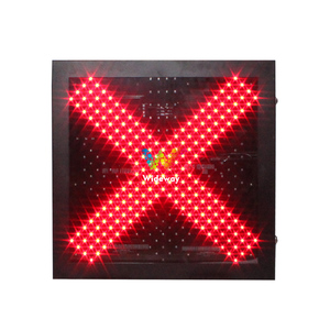 Trạm thu phí đường cao tốc 600mm chữ thập đỏ mũi tên màu xanh lá cây đèn giao thông kiểm soát làn đường dấu hiệu biến thông tin mũi tên - Product Image 3